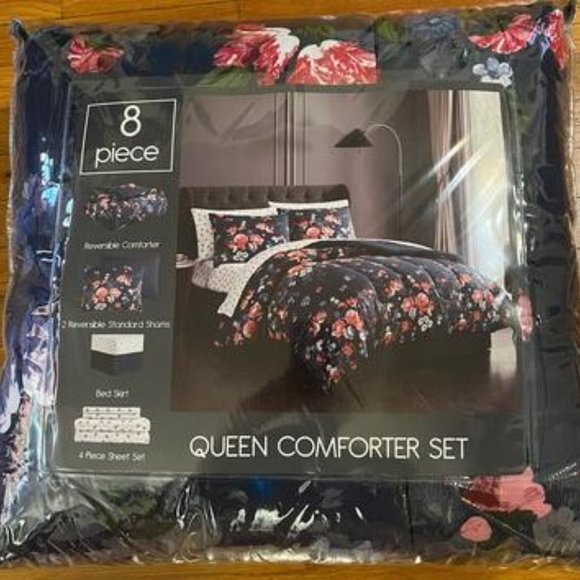 King or Queen Size Marjane Reversible 8-Pc. Comforter Sets - Picture 2 of 2